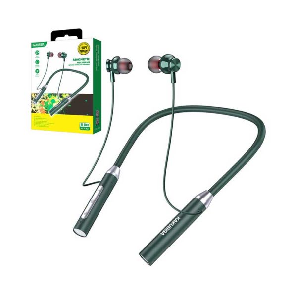 KAKU Magnetic NeckBand Earphones – Army Green